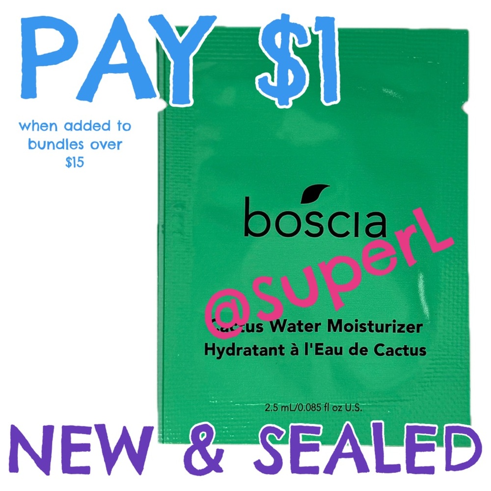 $1 NEW Boscia Cactus Water Moisturizer Skincare Beauty